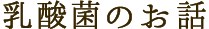 乳酸菌のお話